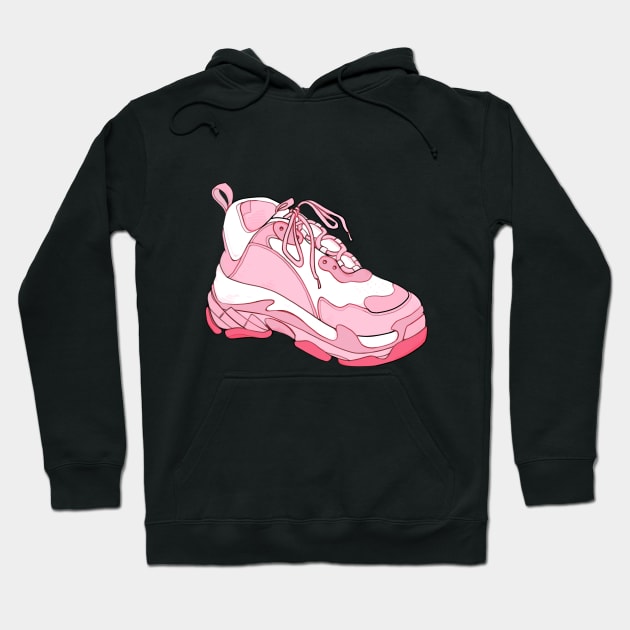 Pink Kick Hoodie by Tina's Tees